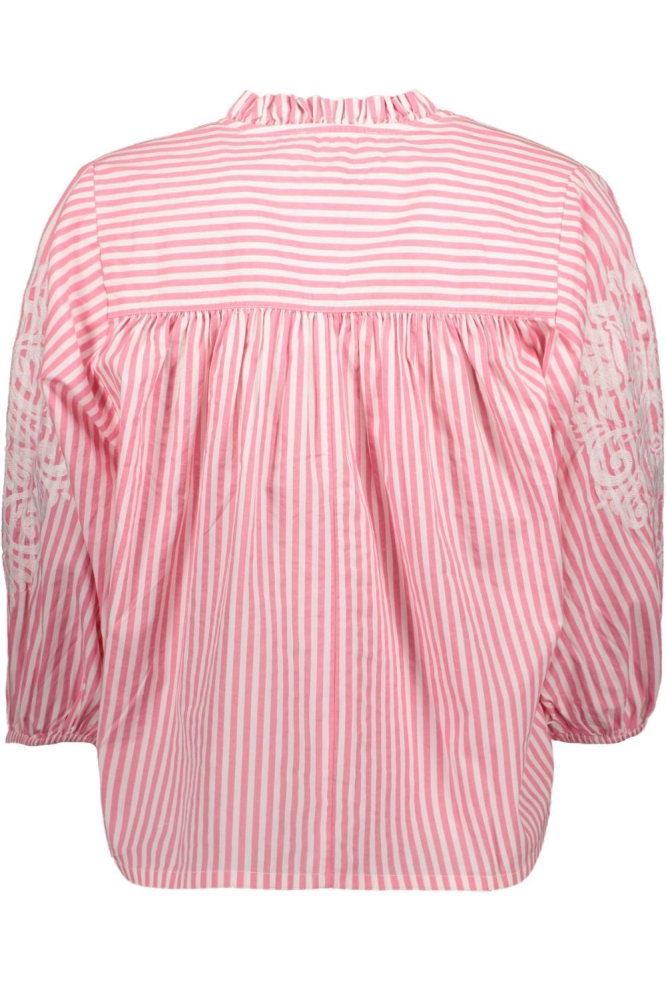 LENA BLOUSE STRIPE ROSE